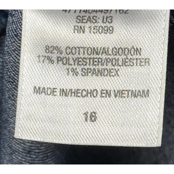 Laura Scott Denim Jean Y2K Midi Skirt 16 Button Up Pockets Elastic Waist Classic - Picture 5 of 5